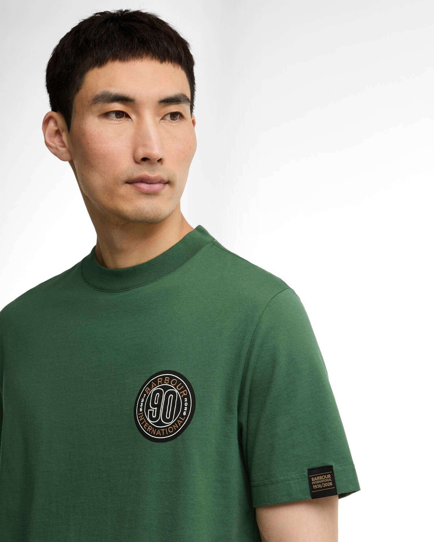 T-shirt con stampa 90&deg; anniversario. Racing Green image number 3