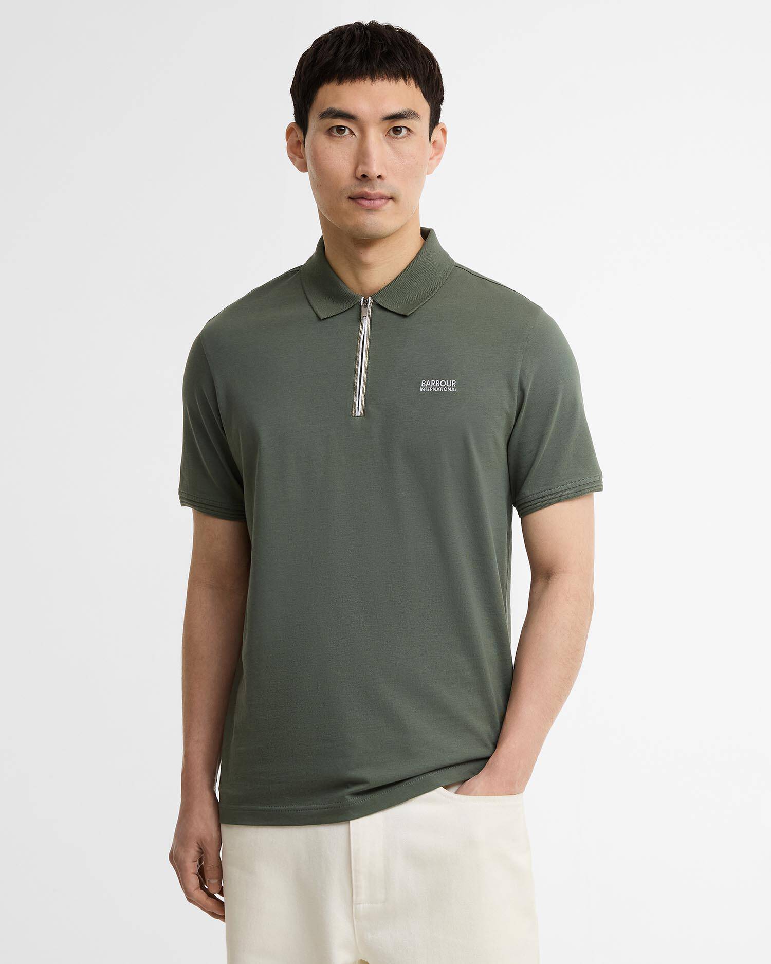 Poloshirt Ashmann Tipped Thyme image number 0
