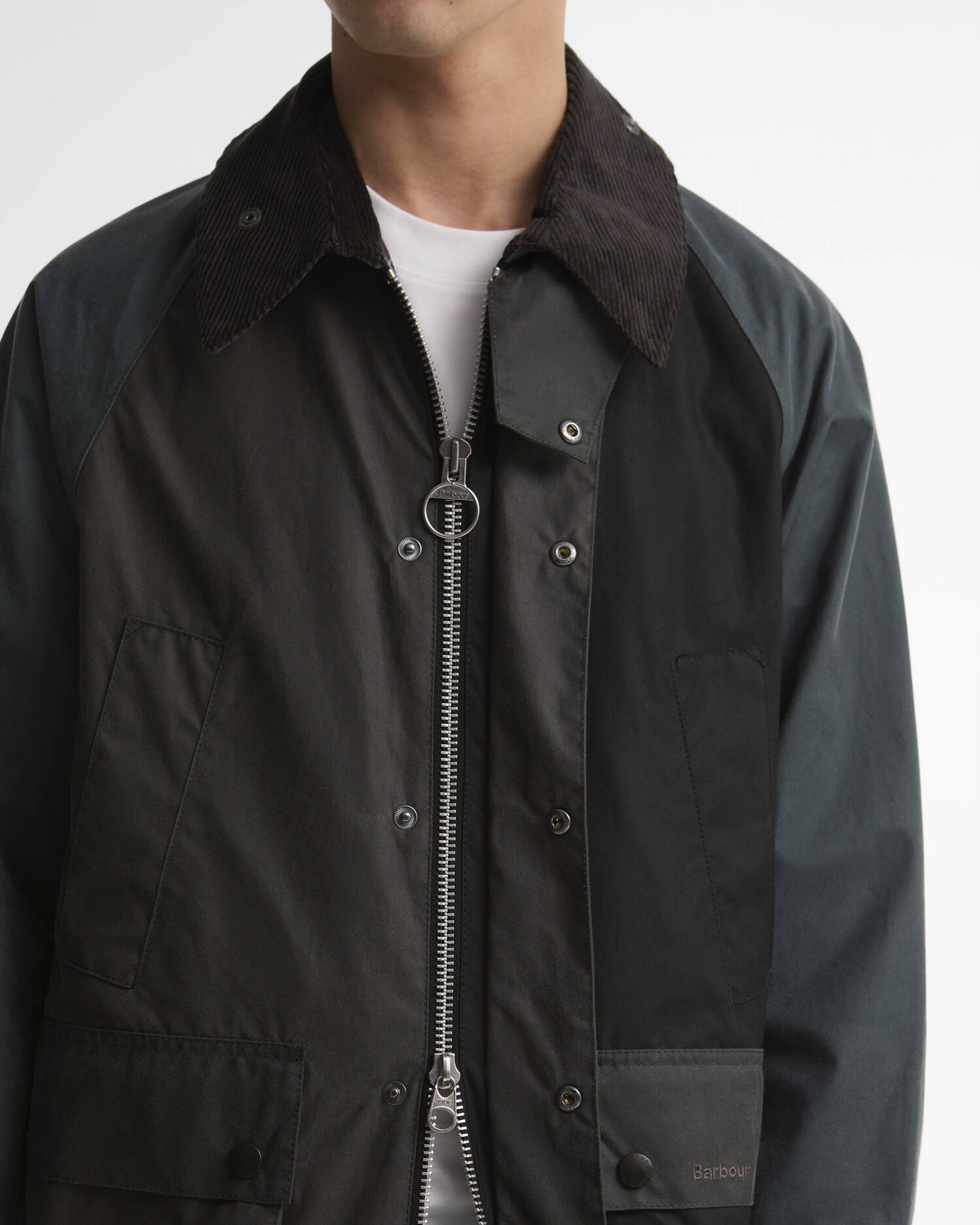 Wachsjacke Patchwork Oversized Bedale Black Multi image number 5
