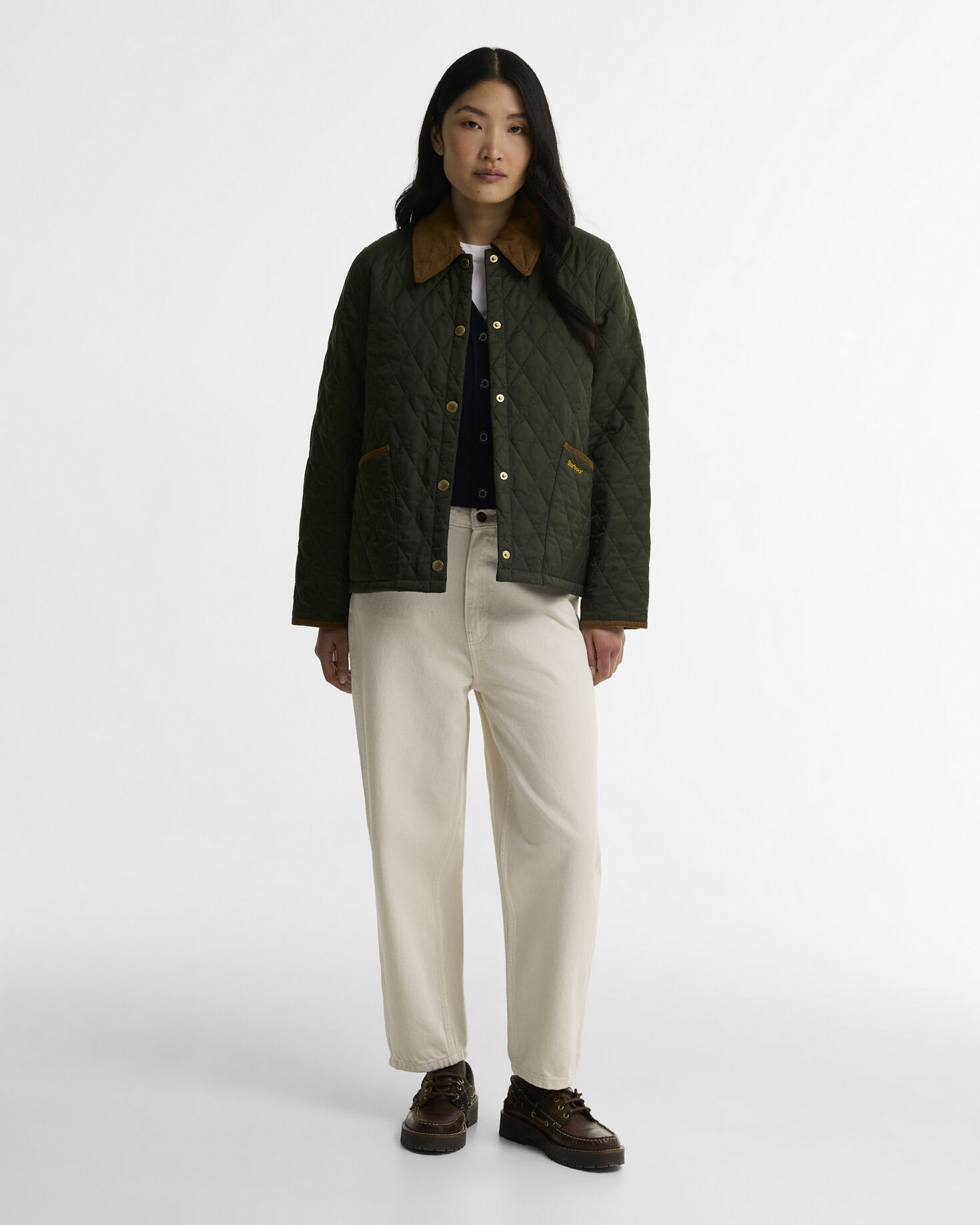 Giacca trapuntata Liddesdale Cropped Icons Olive/Classic