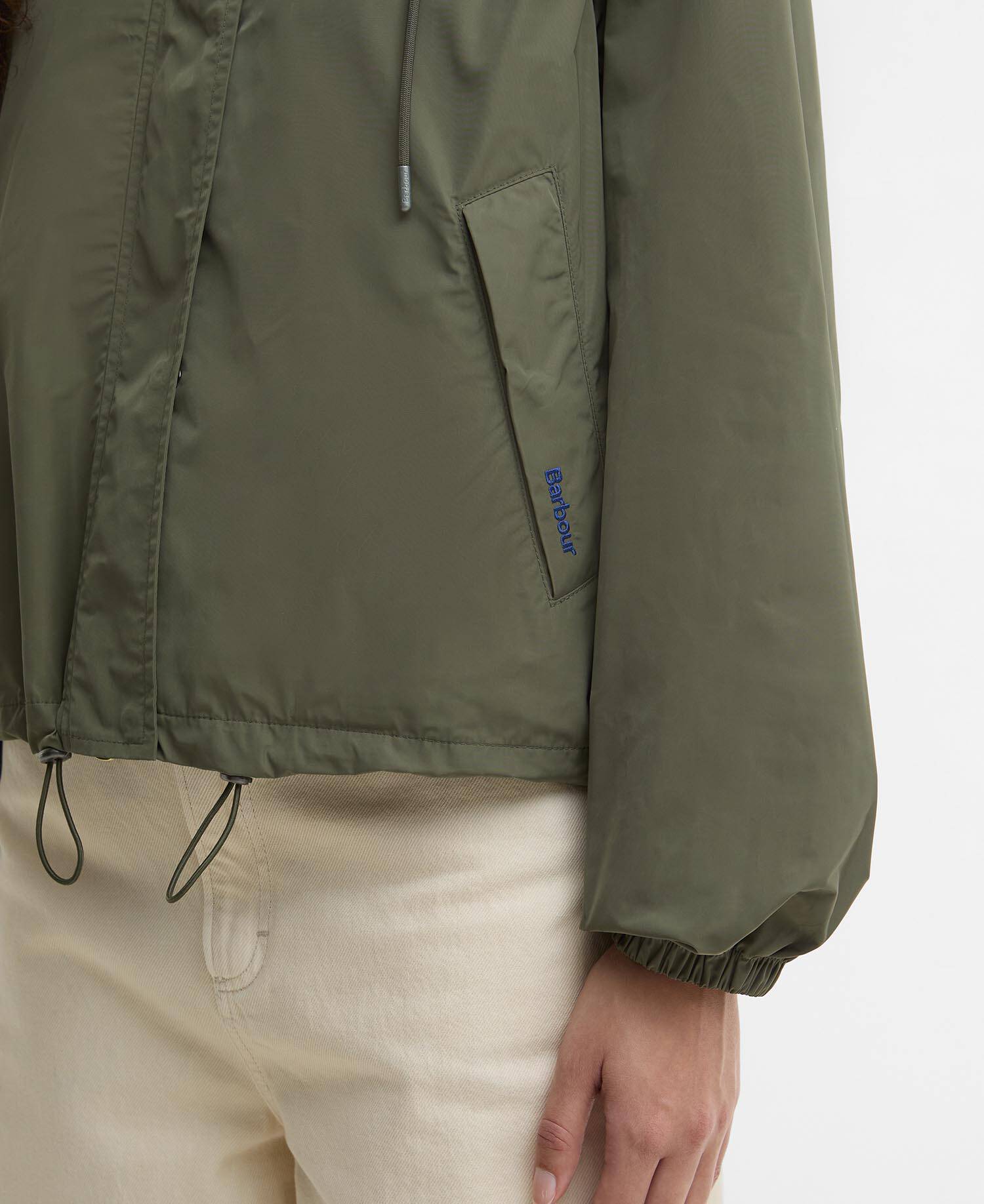 Paul Smith Loves Barbour Broomhill Showerproof Jacket Dusky Khaki/Navy/White Gingham image number 5