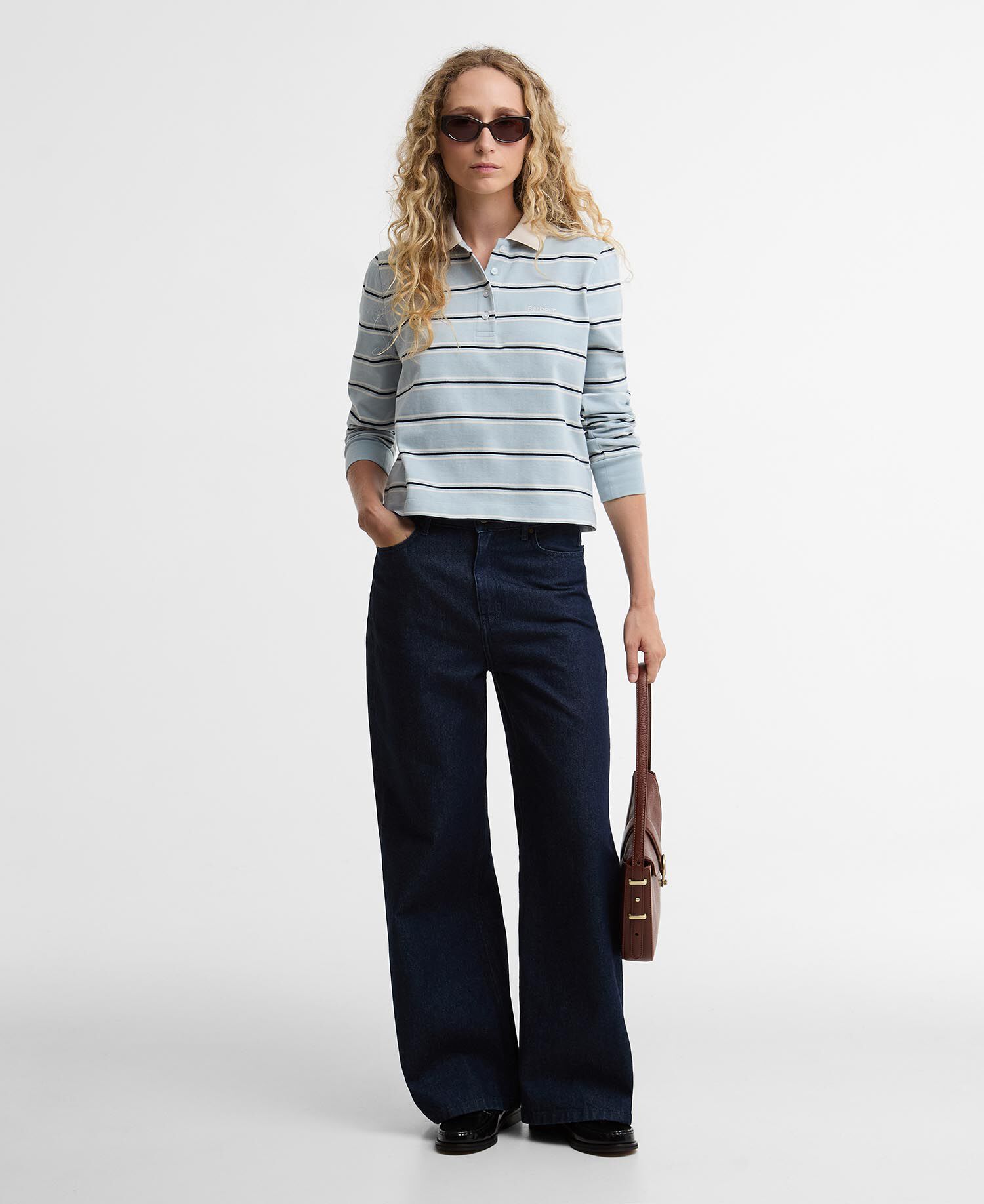 Ashwell Striped Rugby Shirt Celestial Blue Stripe
