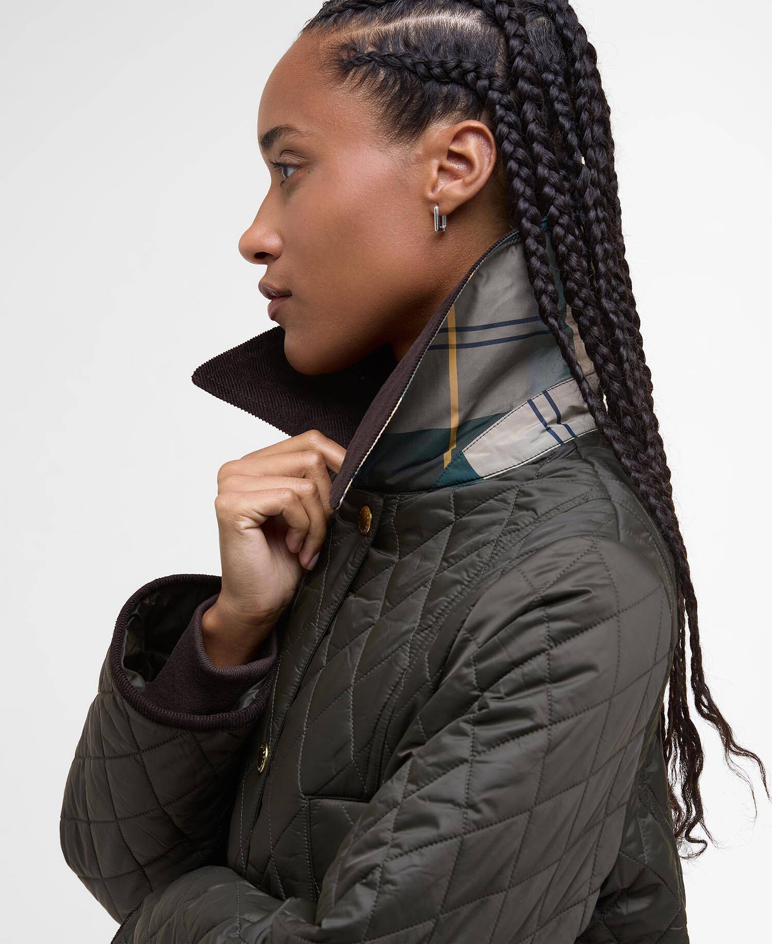 Modern Beadnell Quilted Jacket Sage/Ancient image number 4
