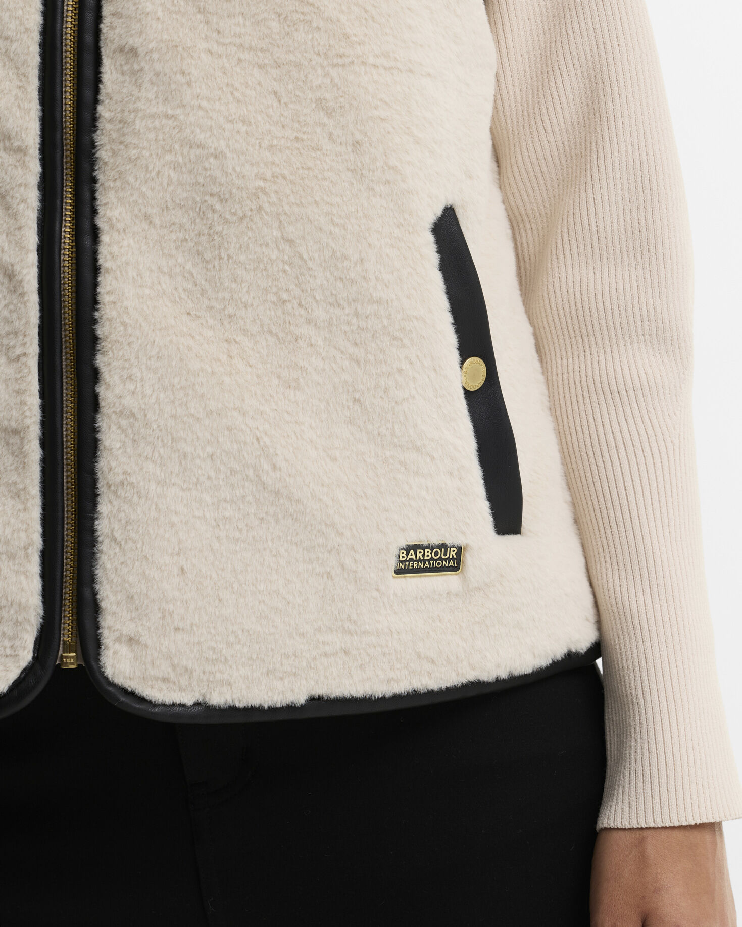 Oulton Faux-Fur Liner Lt Stone/Black