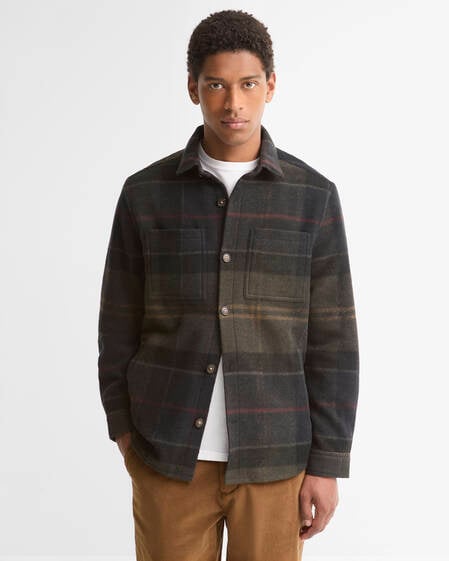 Overshirt Woodlane spazzolata con motivo a quadri Shadow Classic Tartan