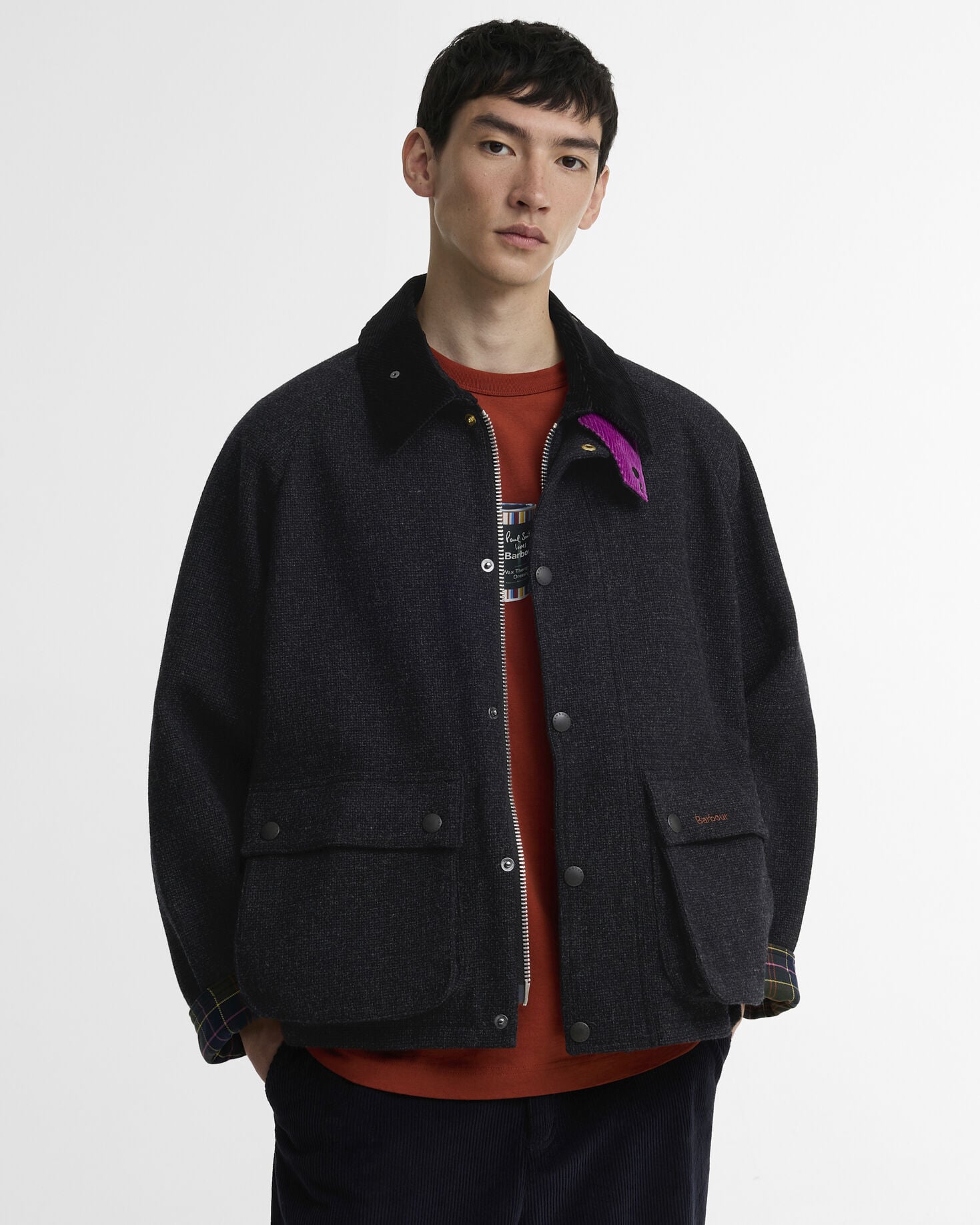 Buy Paul Smith Loves Barbour Transport Wool Jacket for USD 890.00
