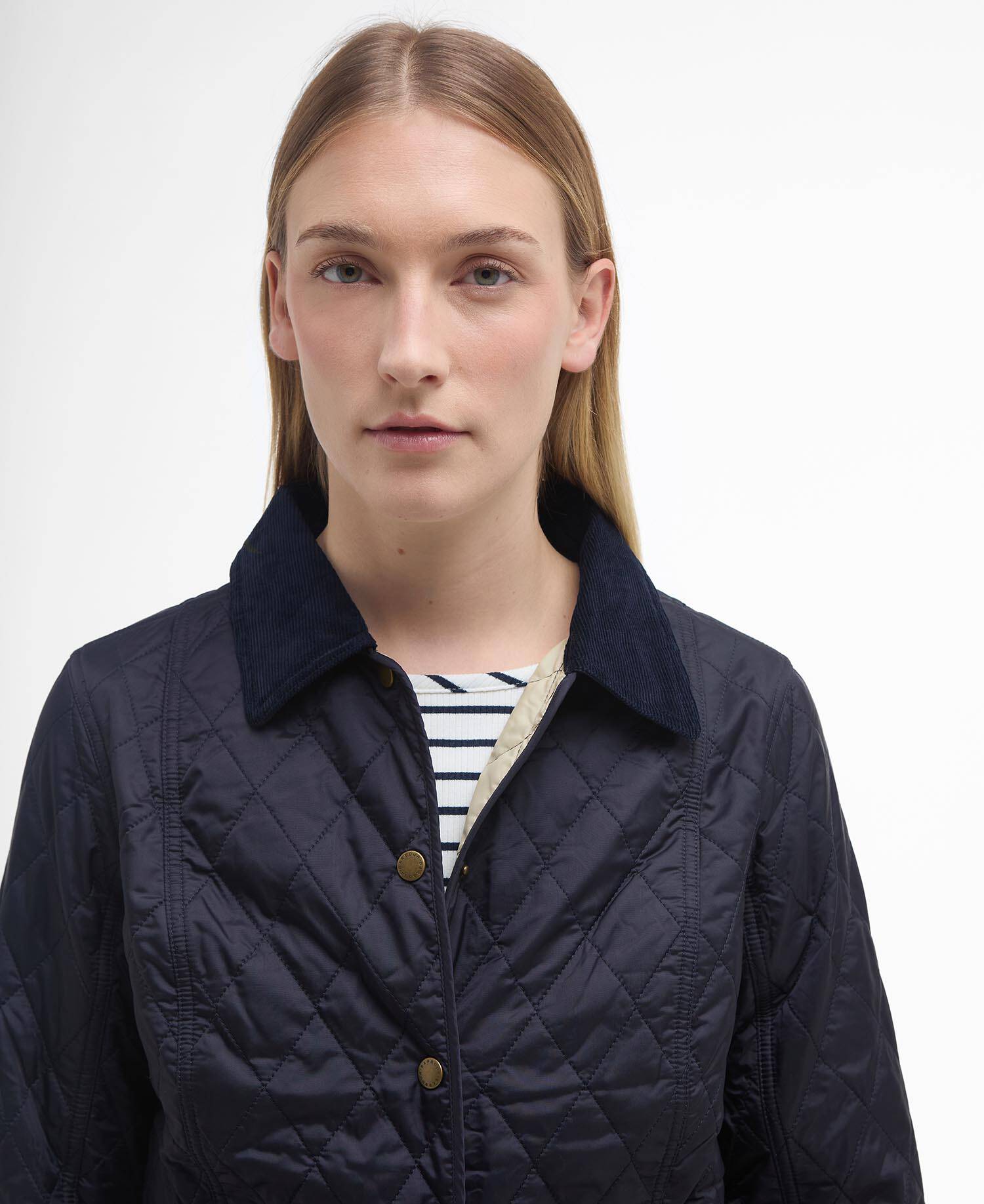 Summer Liddesdale Quilt Jacket Navy-Pearl image number 3
