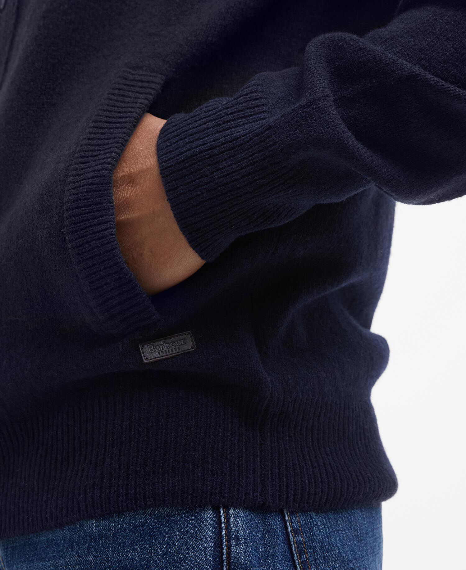 Maglione con zip Patch