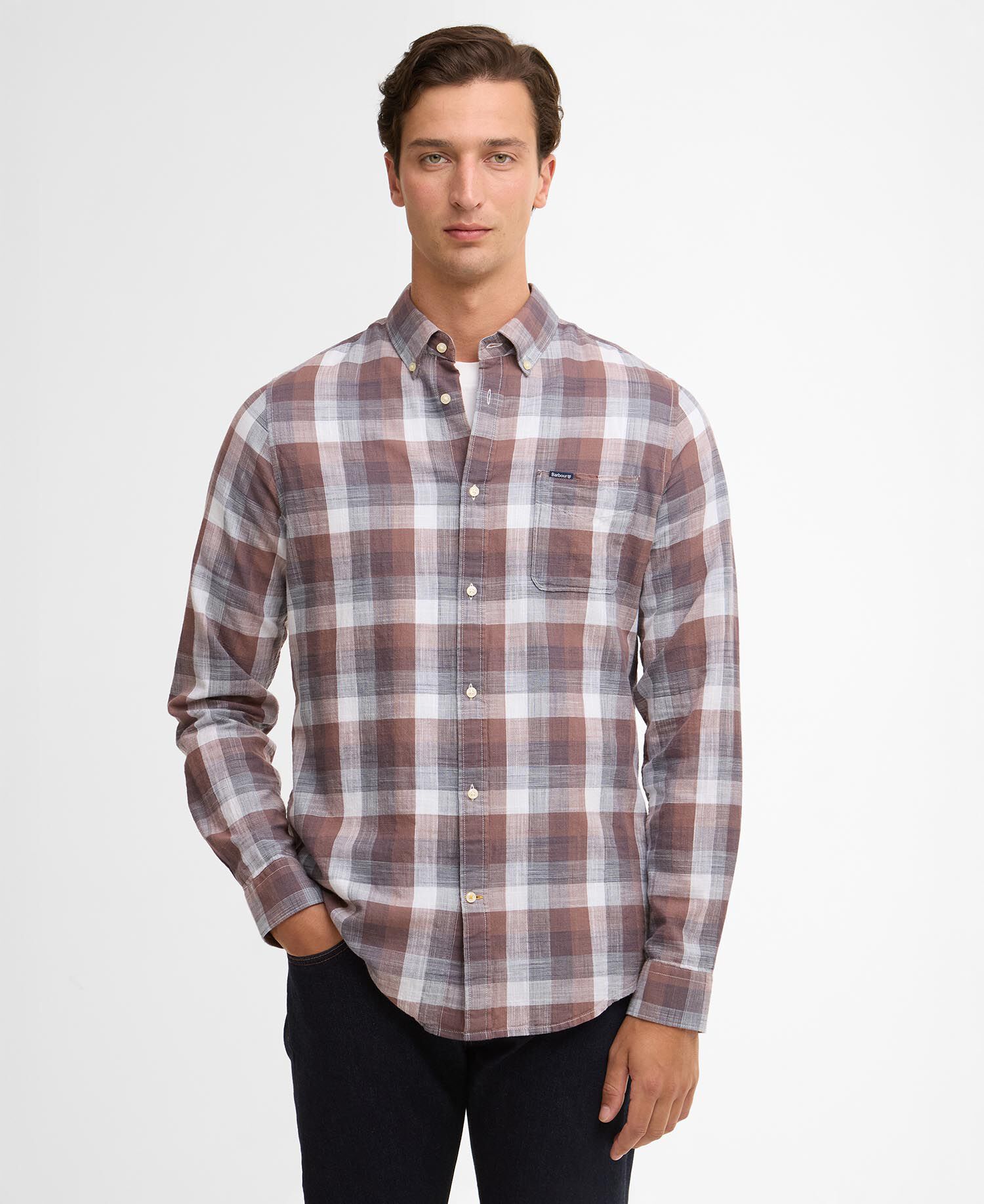 Hillroad Tailored Long-Sleeved Shirt Peppercorn