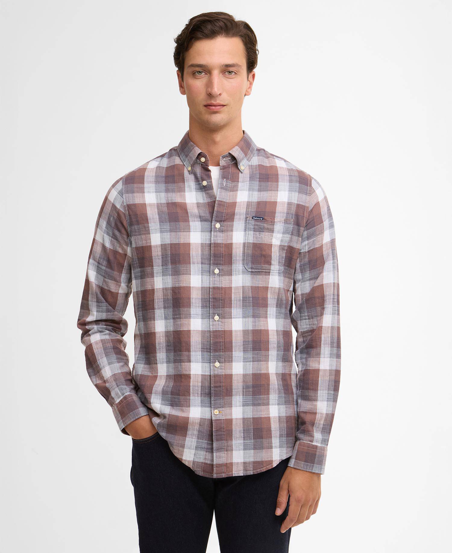 Hillroad Tailored Long-Sleeved Shirt Peppercorn image number 0