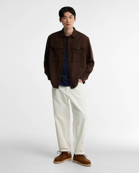 Murtun Moccasin Shoes Brown Leather