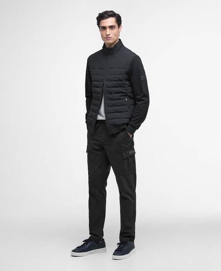 Felpa Collins con trapuntatura orizzontale Black