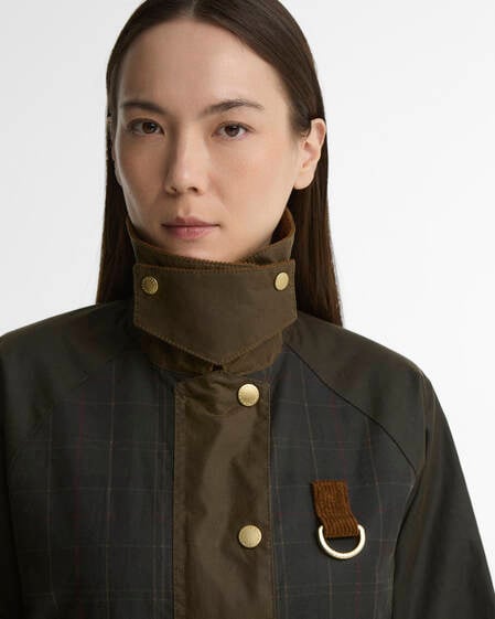 Irene Waxed Jacket Classic/Olive/Beech