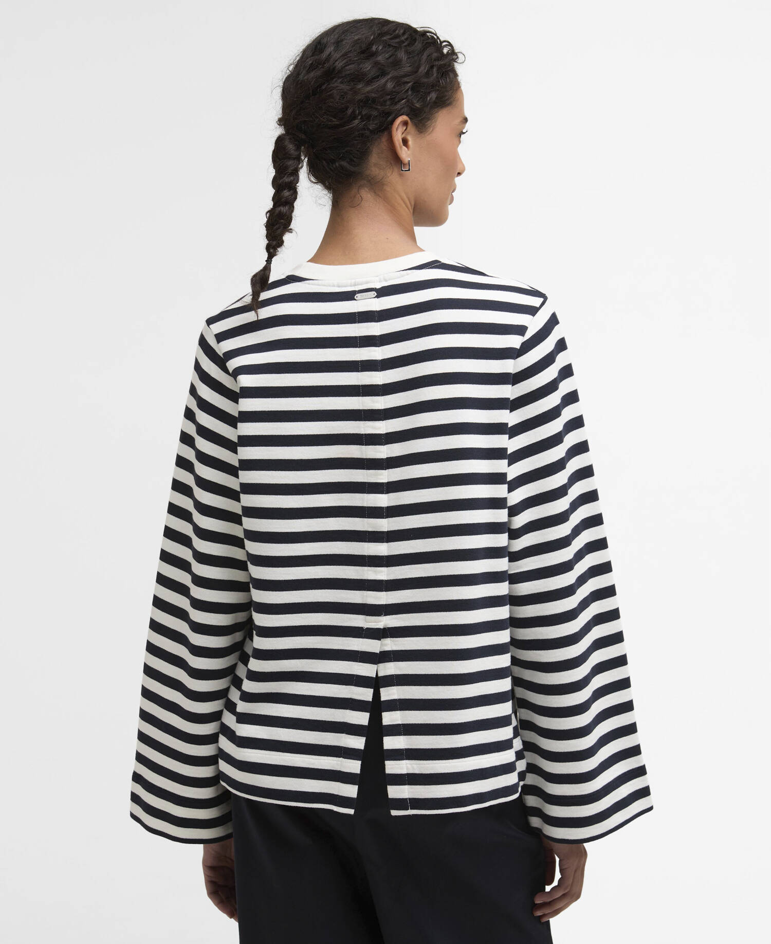 Layla Sweatshirt Cloud/Dark Navy Stripe image number 2