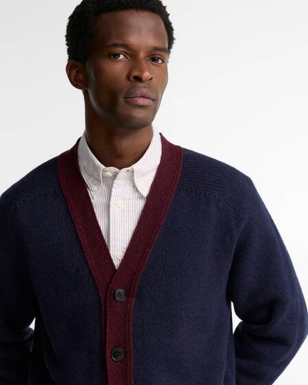 Scottish Made Wool Cardigan Navy