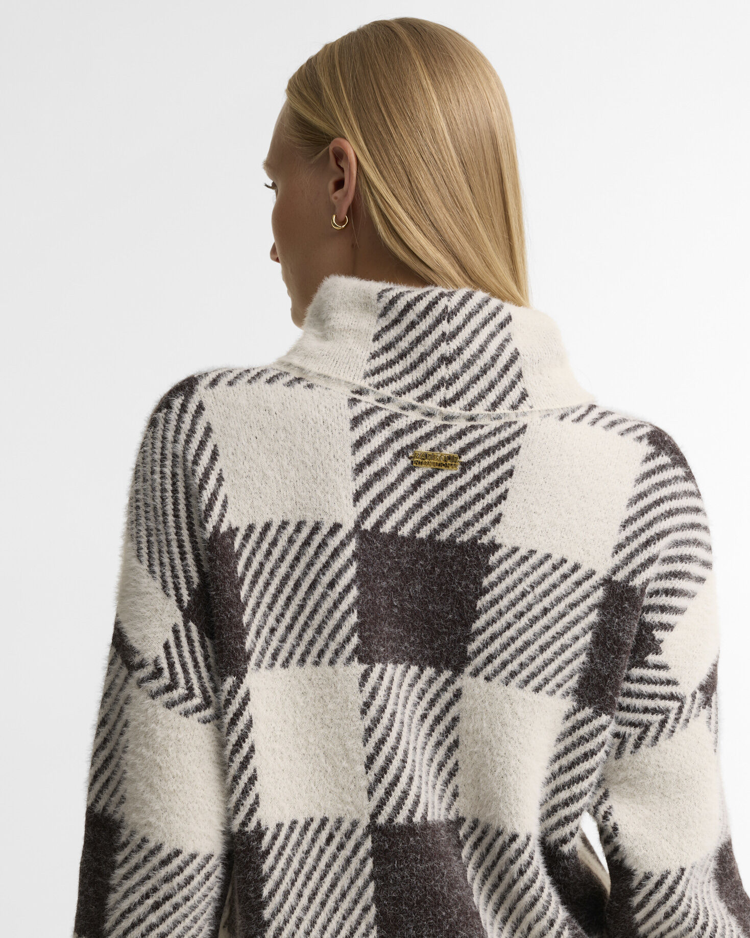 Mini-abito in maglia a quadri Amaya. Truffle Multi