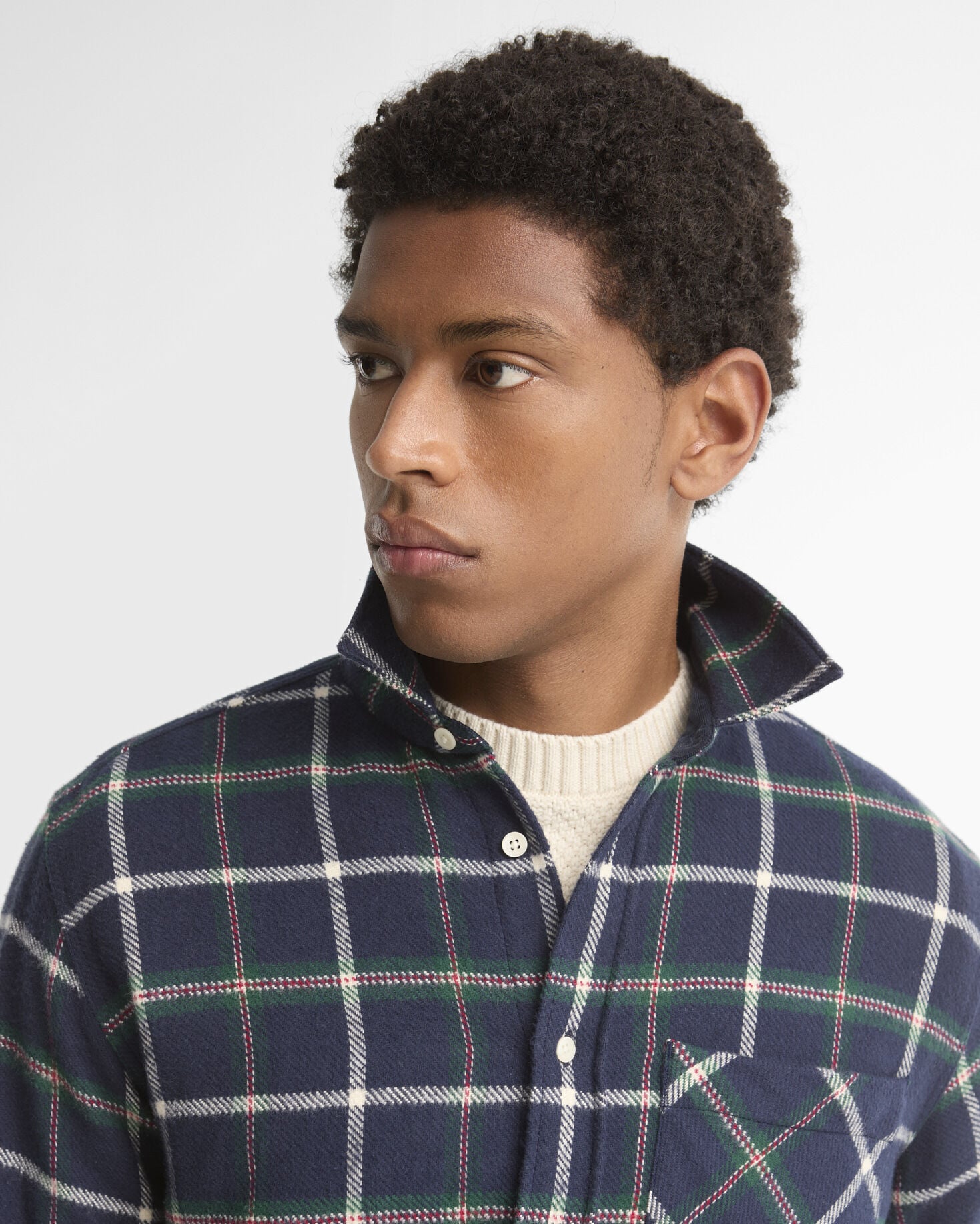 Camicia a maniche lunghe Hetton con taglio classico Navy