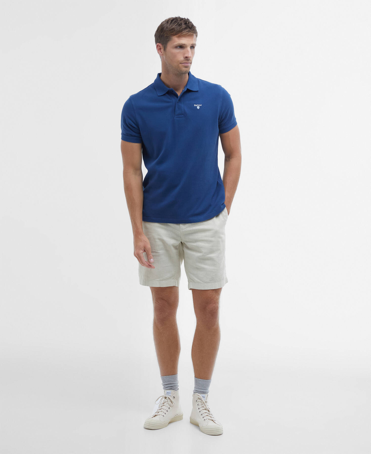 Sports Short-Sleeved Polo Shirt Deep Blue image number 1