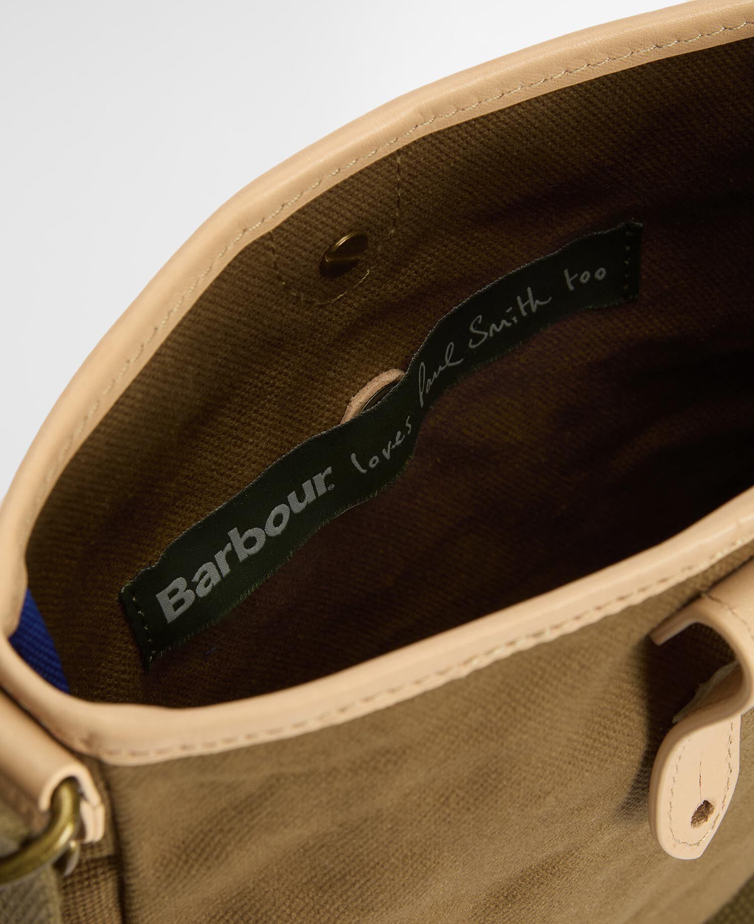 Paul Smith Loves Barbour Crossbody Bag Dark Sand