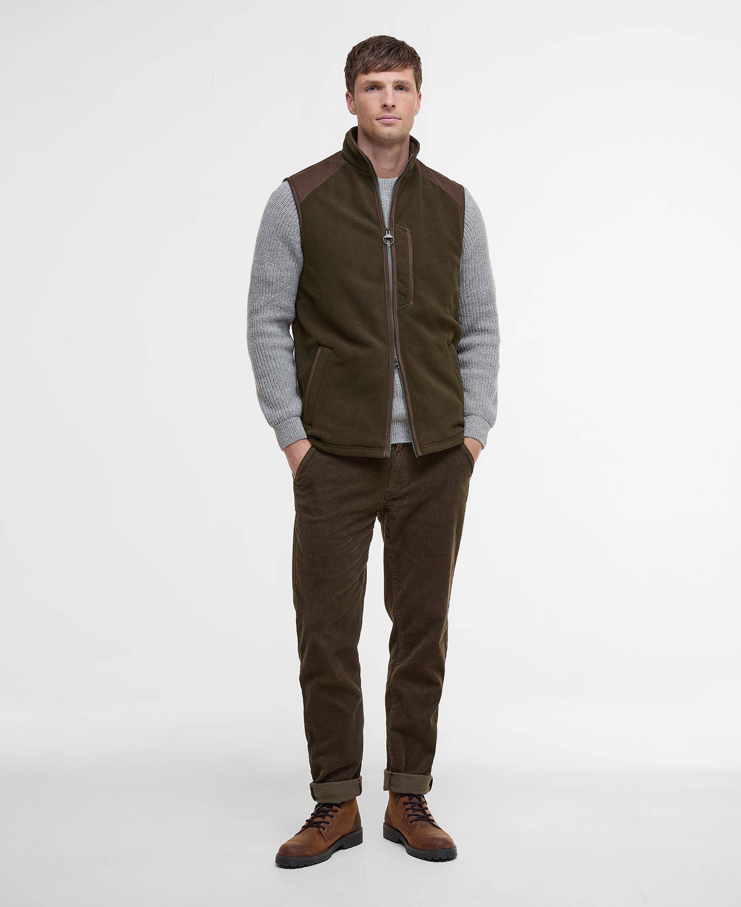Active Fleece Gilet Olive image number 1