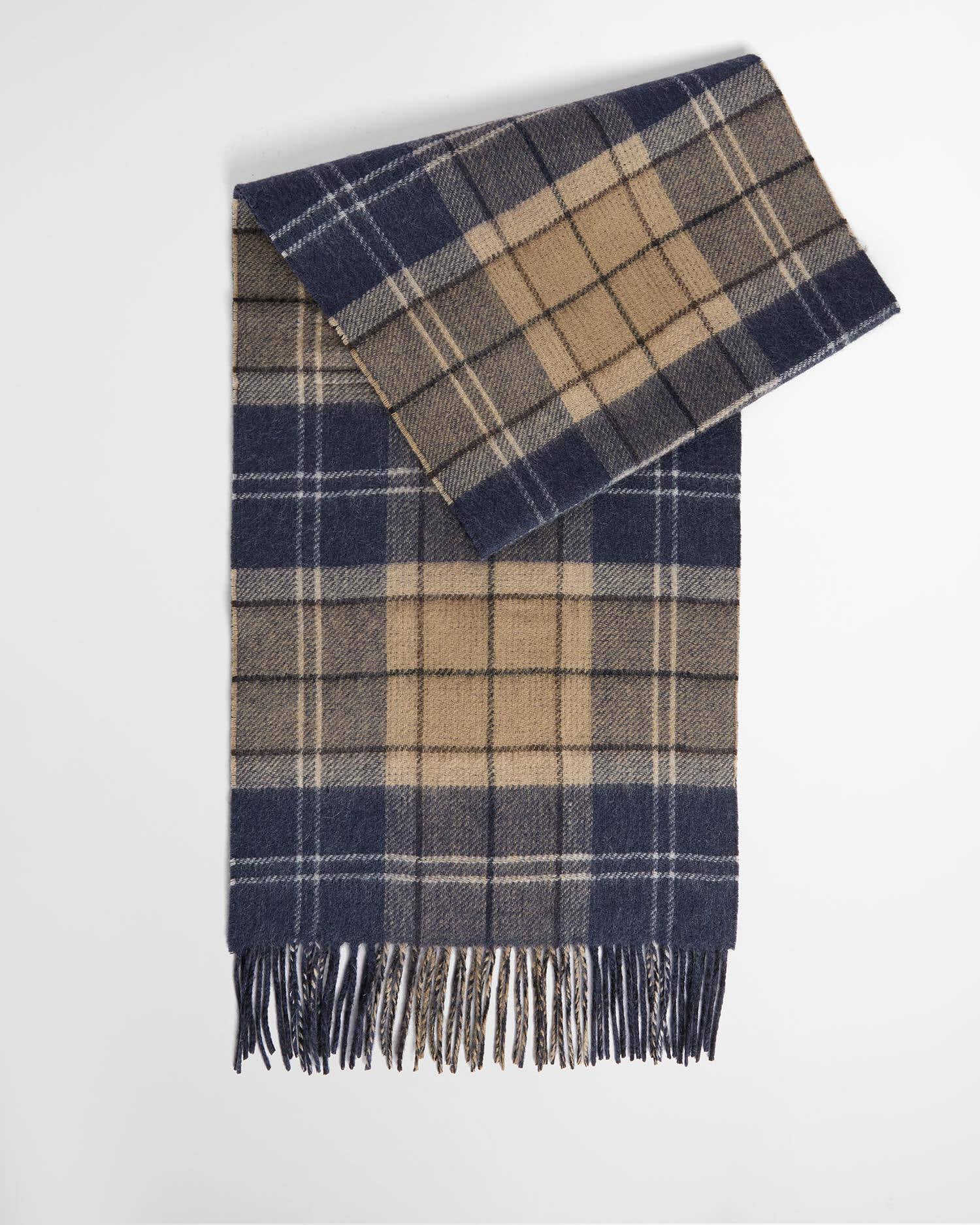 Dramside Reversible Lambswool Scarf Birchwood Dress Tartan image number 0