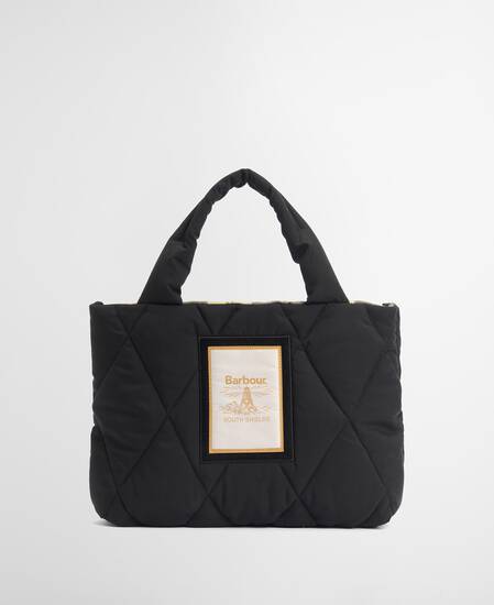 Mariah Quilted Mini Tote Bag Black/Ancient