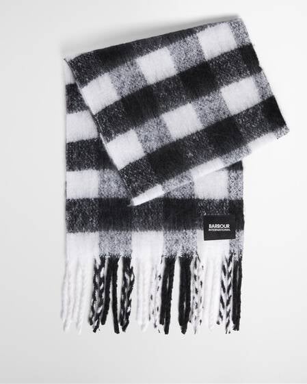 Branton Gingham Scarf Black/White Gingham