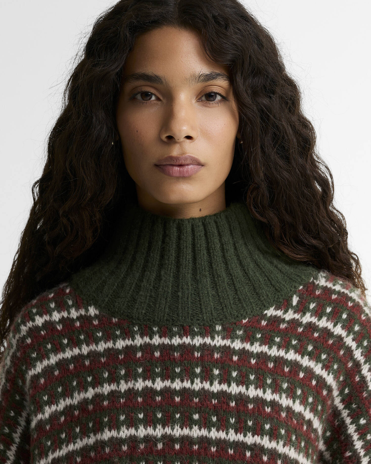 Eden Check High-Neck Jumper Multi image number 3