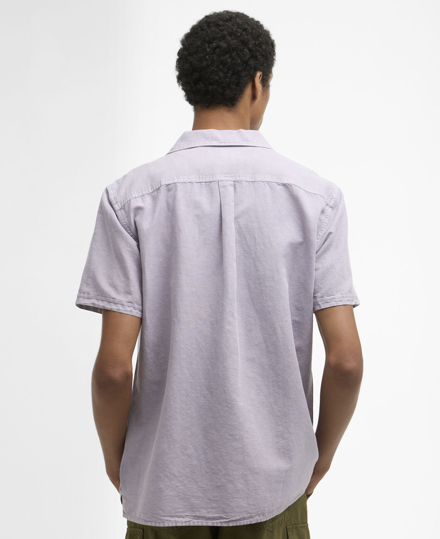 Kurzarmhemd Landkey Overdyed Regular Heather Mist