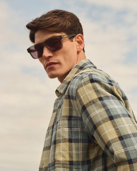 Dom Square Sunglasses Olive Crystal