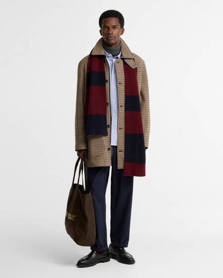 Modified Border Wool Jacket Dark Sand