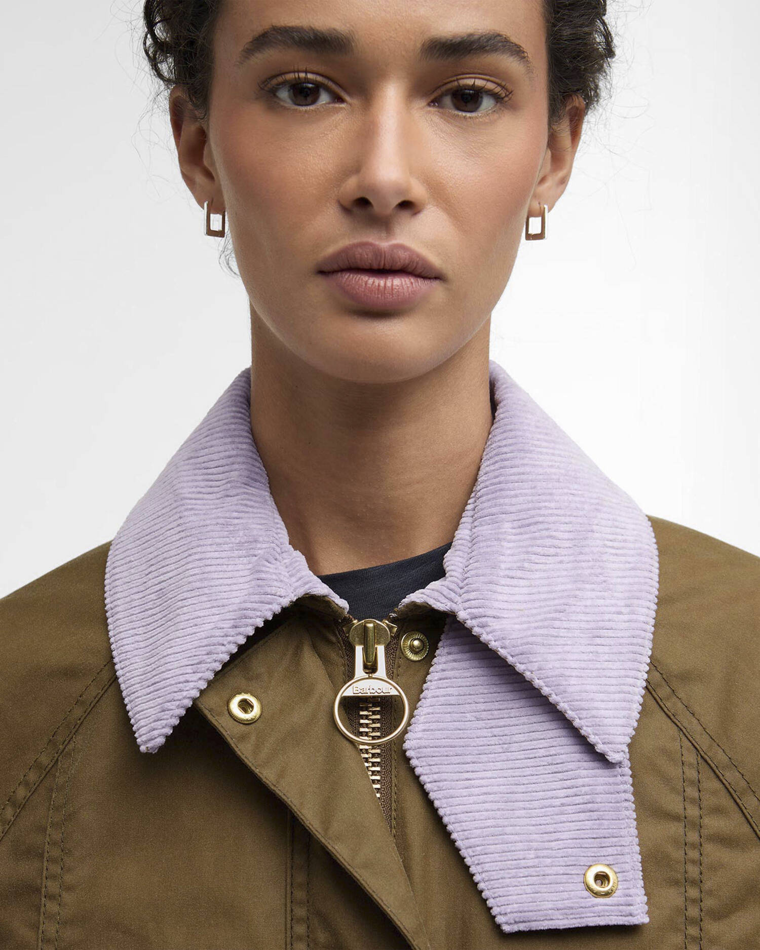 Cropped Beadnell Waxed Jacket Sand/Dress/Heather Mist image number 3