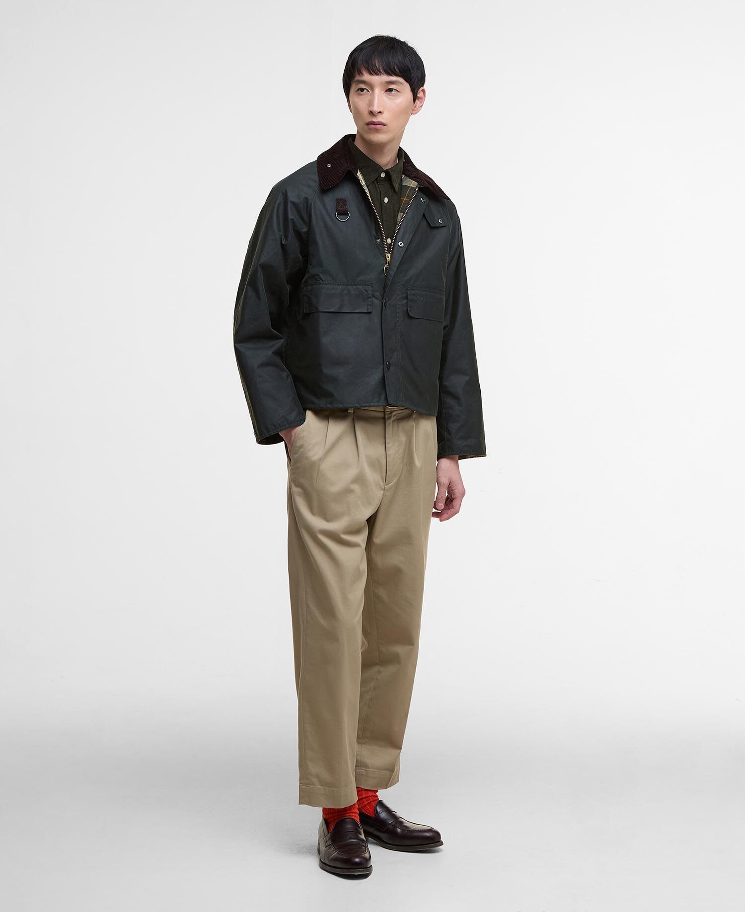 Modified Spey Waxed Jacket Sage