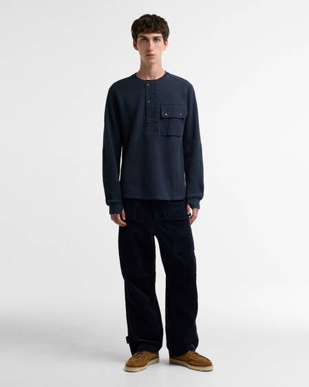 Barbour x Norbit Hemd Waffle Relaxed Navy