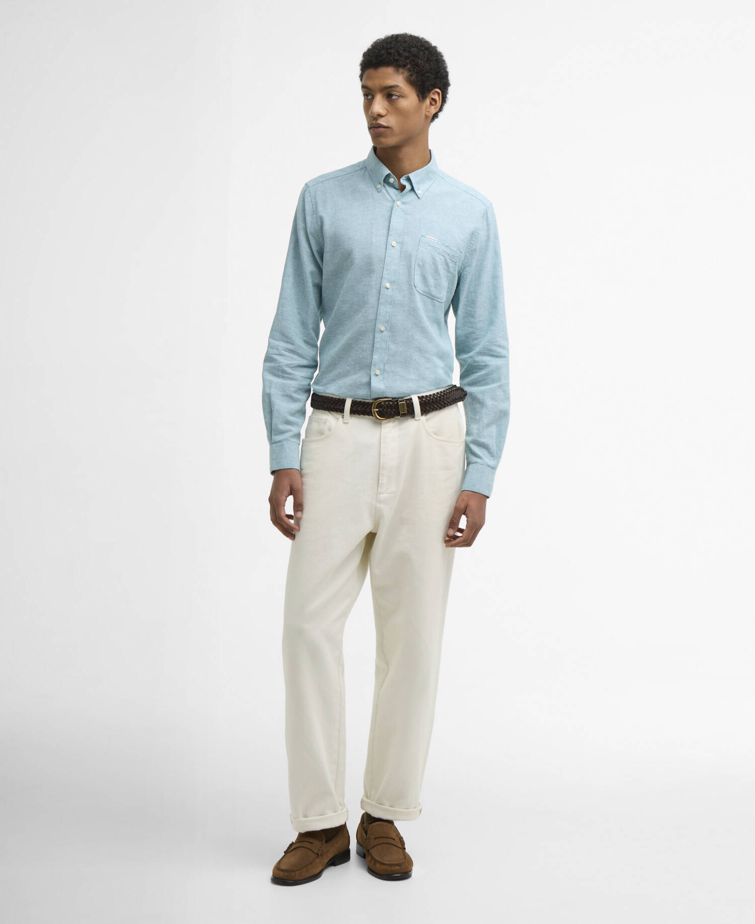 Camicia sartoriale Nelson Light Teal image number 1