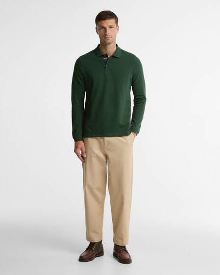 Washed Stretch Relaxed Trousers Light Stone