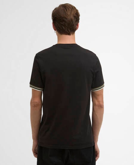 T-Shirt Burnwood Tipped Cuff Black