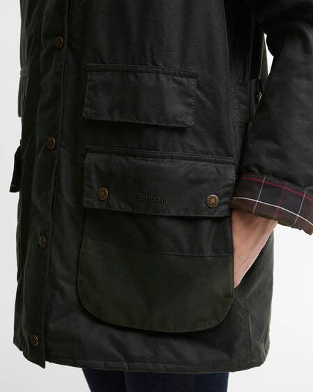Modern Border Waxed Jacket Sage/Classic