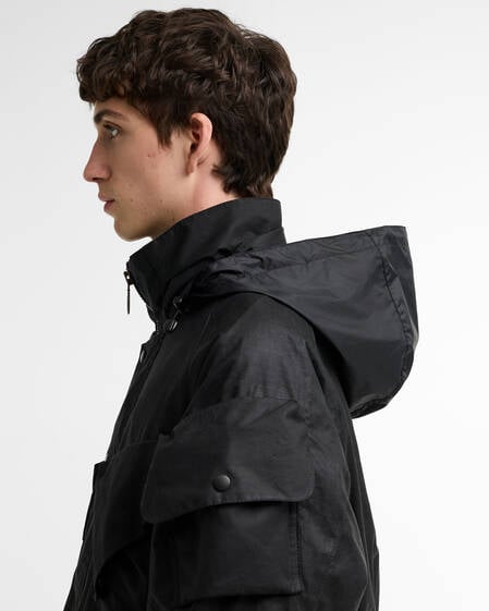 Barbour x Norbit Wachsjacke Ripstop Black