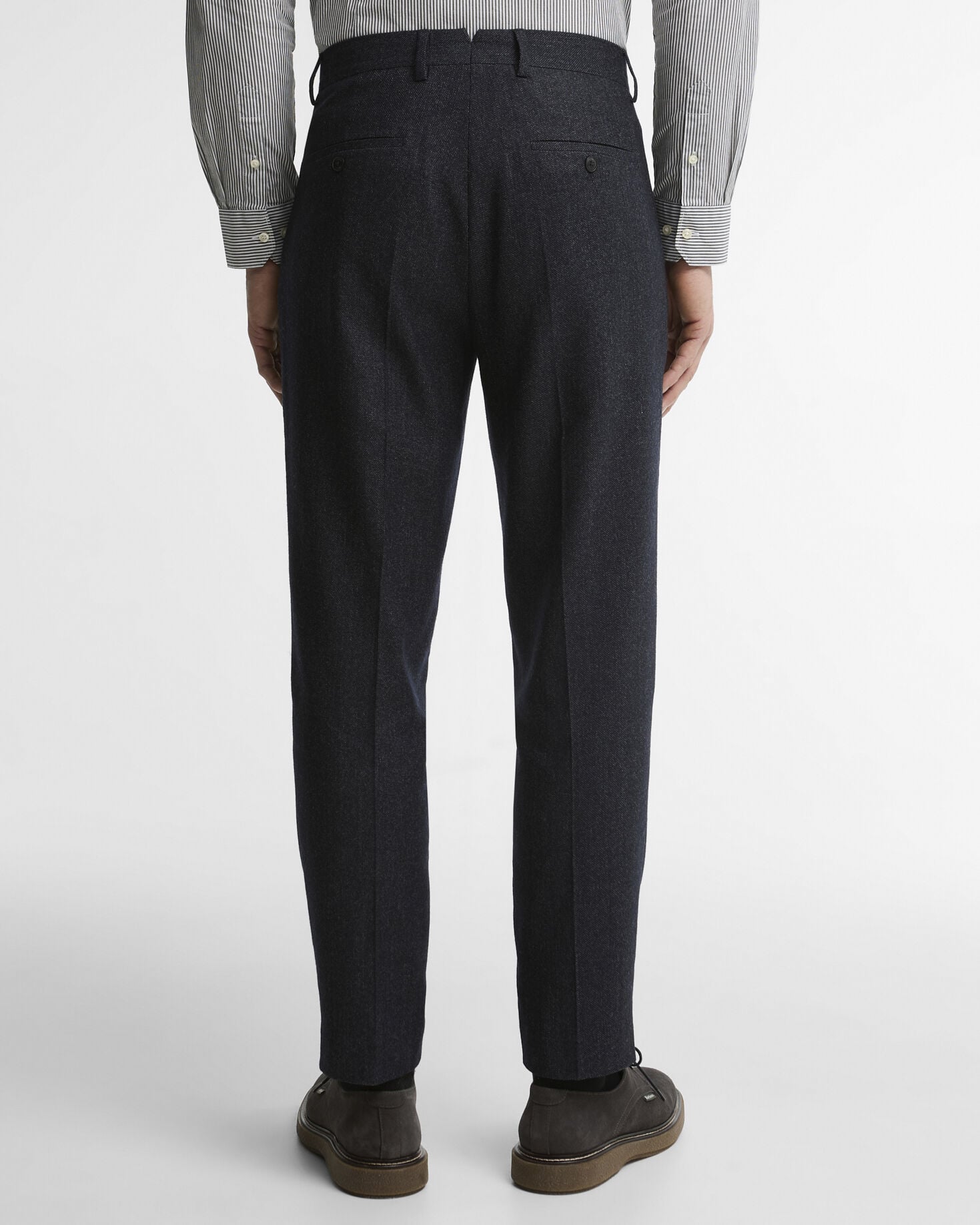 Barbour Hose Carlton Tailored aus Woll-Kaschmir-Mix Navy Marl