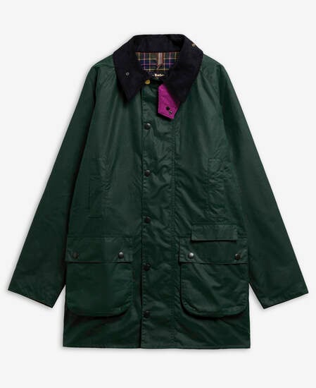 Paul Smith Loves Barbour Gamefair Waxed Jacket Bottle Green