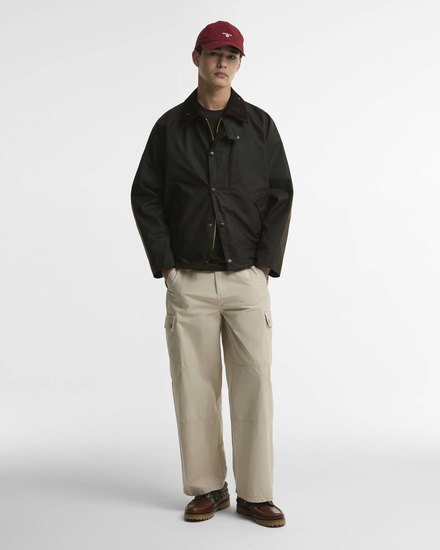Wachsjacke OS Transport Dark Brown image number 1