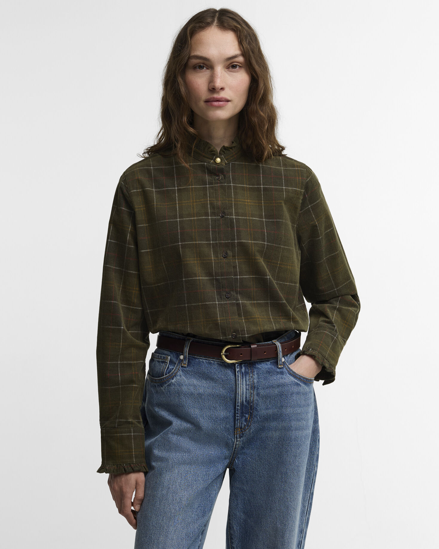Barbour Hemd Shae Tartan Relaxed Fit Sage/Classic Tartan