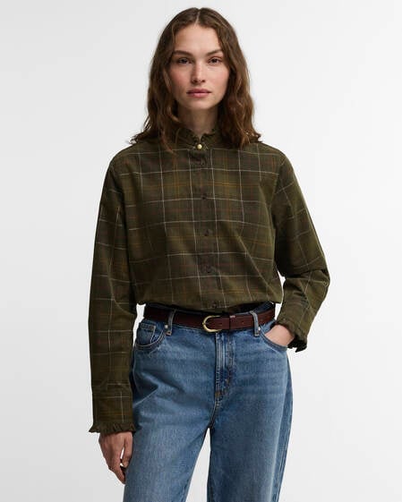 Barbour Hemd Shae Tartan Relaxed Fit Sage/Classic Tartan