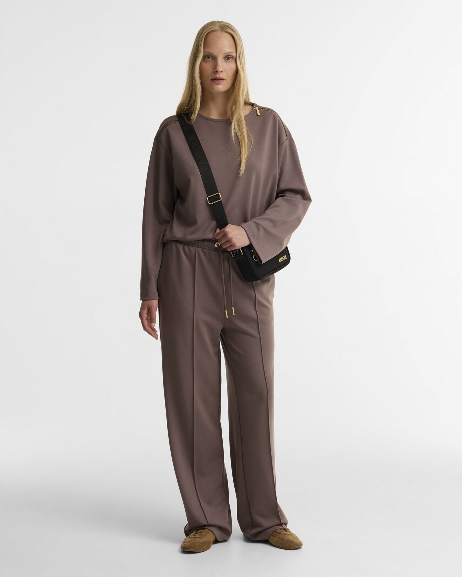 Kemora Wide-Leg Trousers Truffle