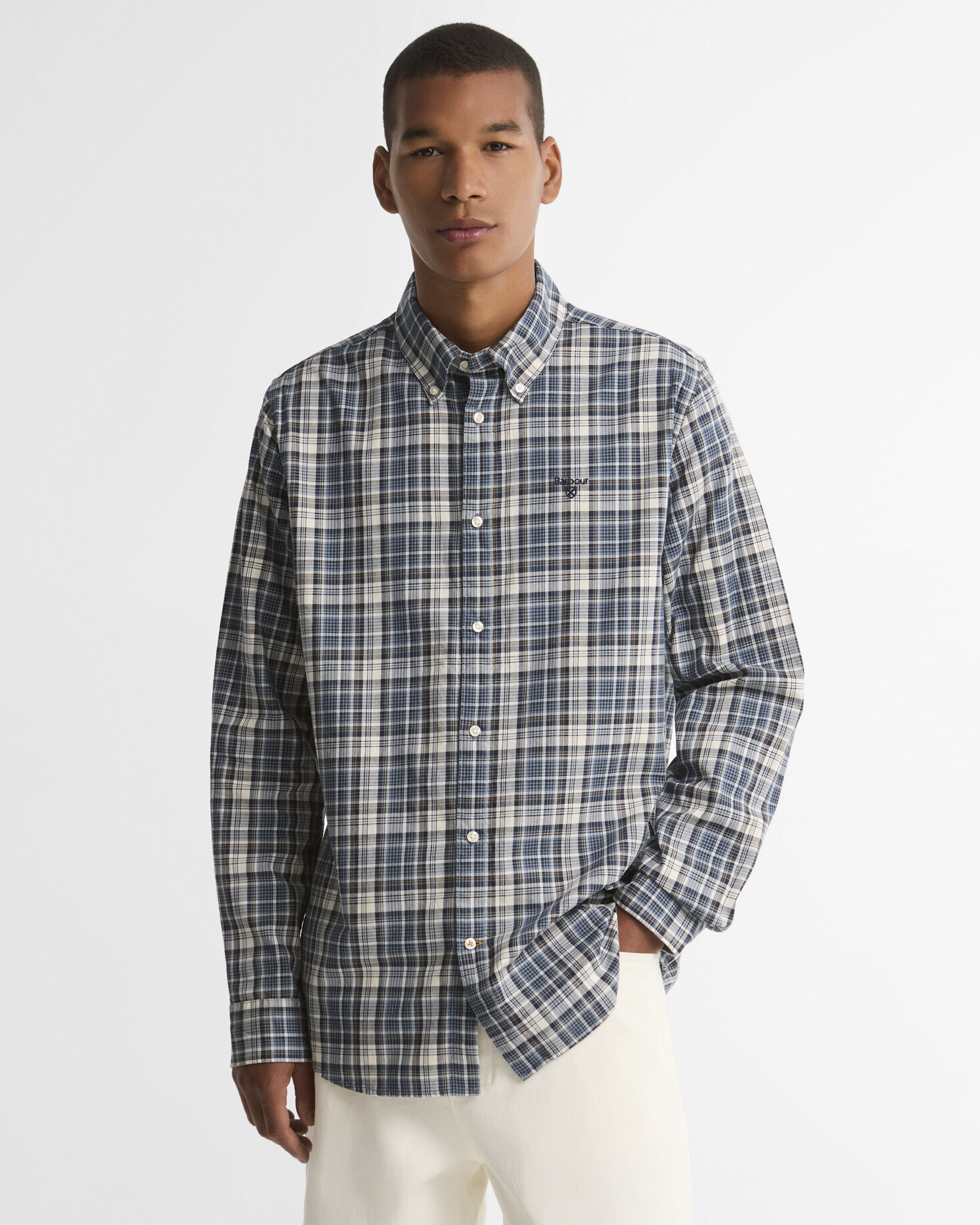 Mosswood Tailored Long-Sleeved Shirt Navy