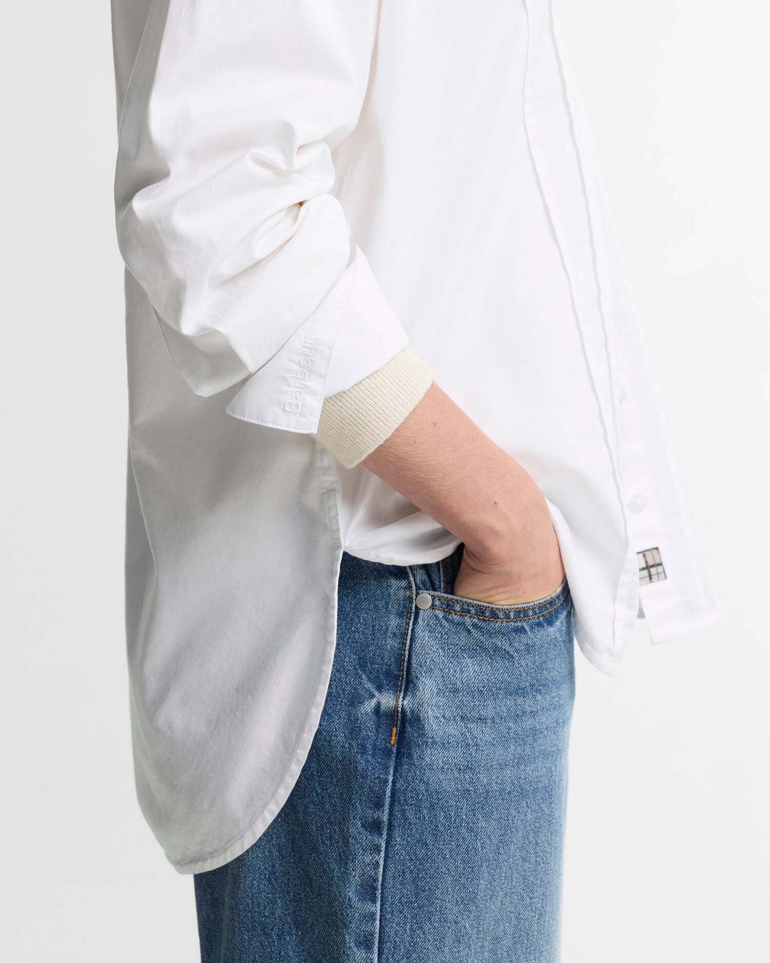 Barbour Bluse Adalyn Relaxed Fit White image number 4