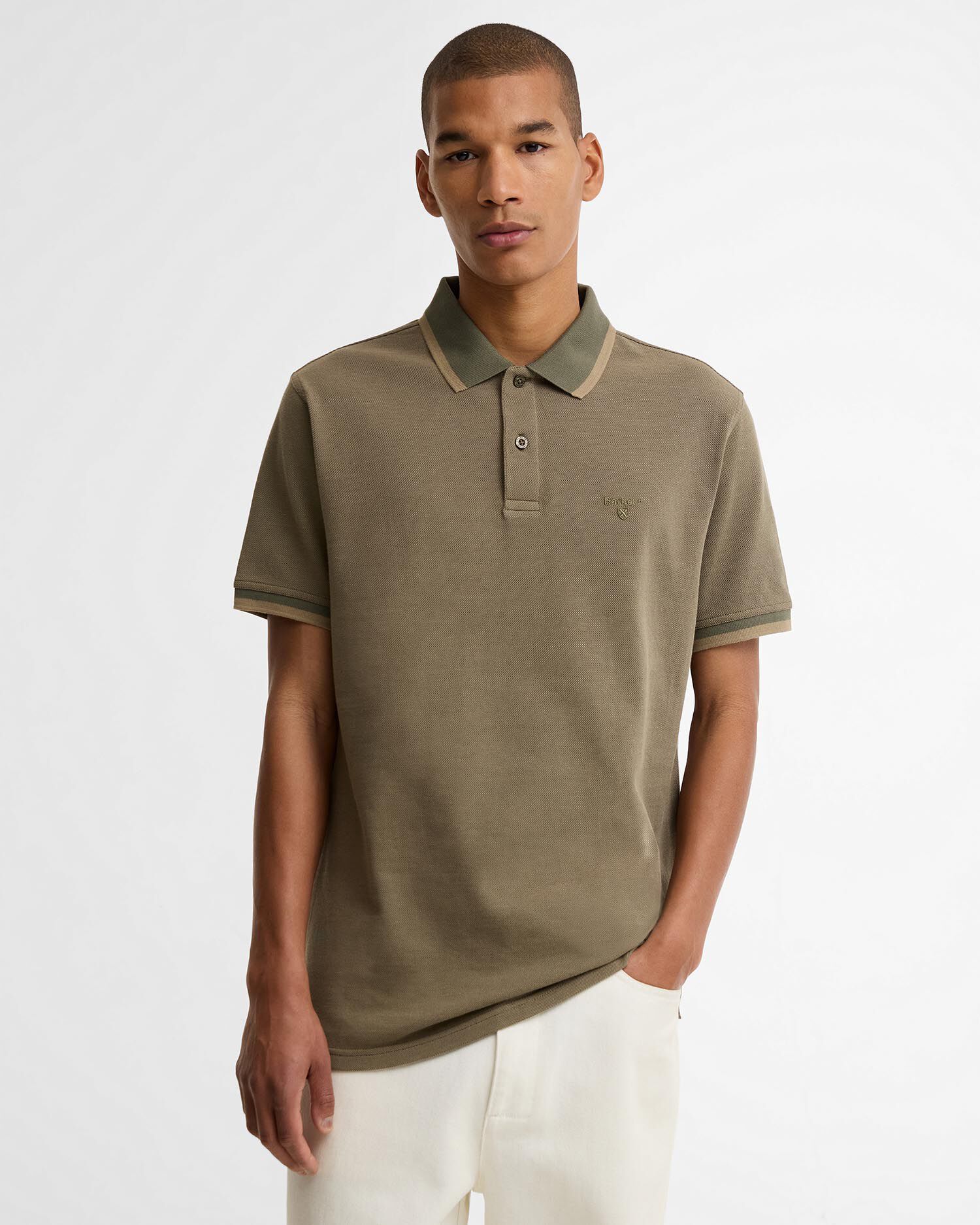 Barnard Short-Sleeved Polo Shirt Dusty Olive