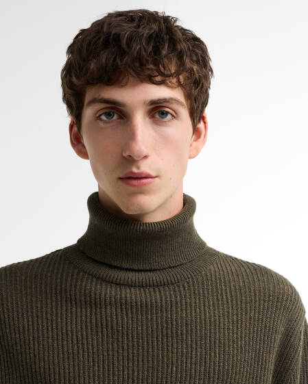 Barbour x Norbit Rollneck Wool Jumper Olive