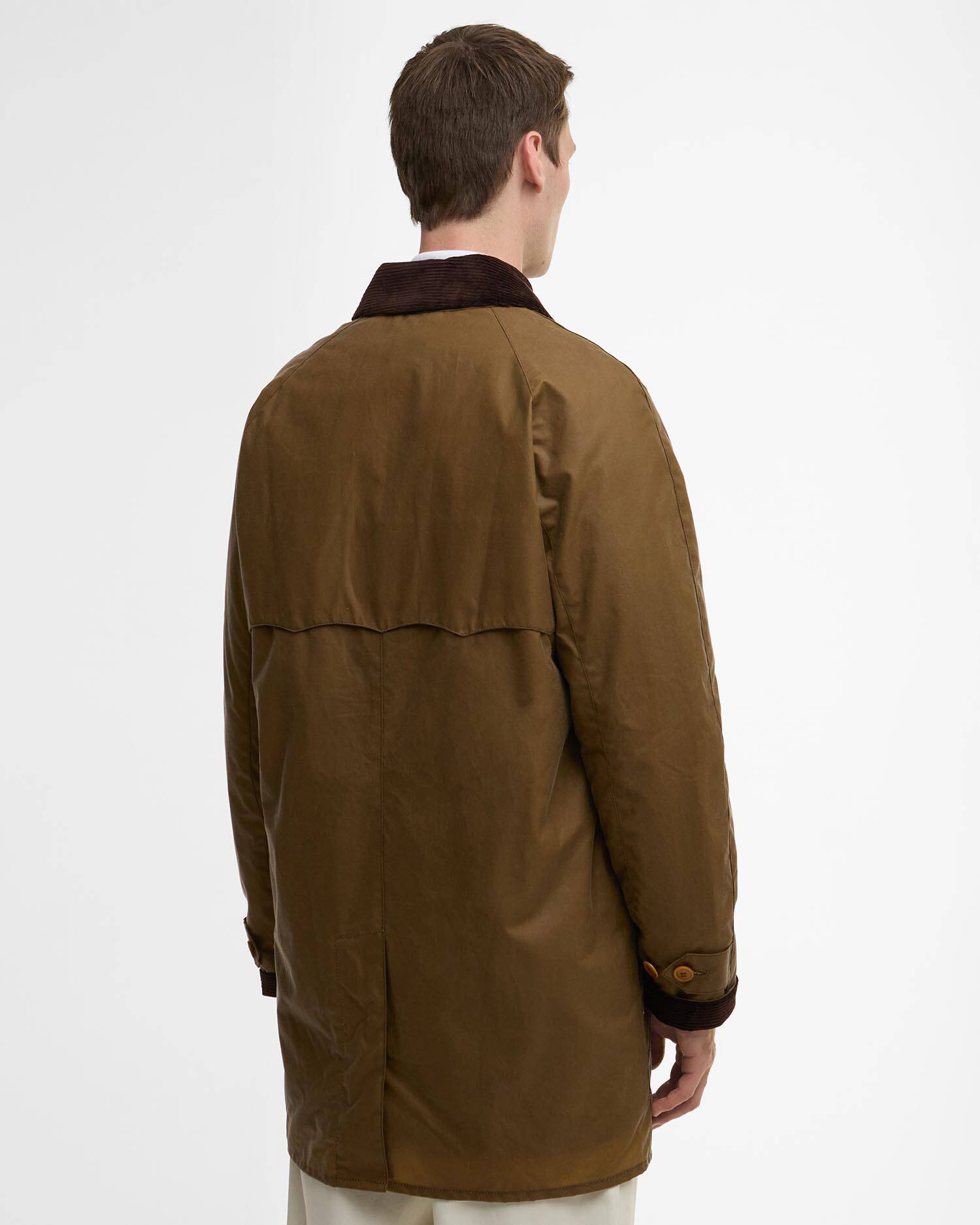 Barbour x Baracuta Tyne Waxed Car Coat Sandstone image number 2